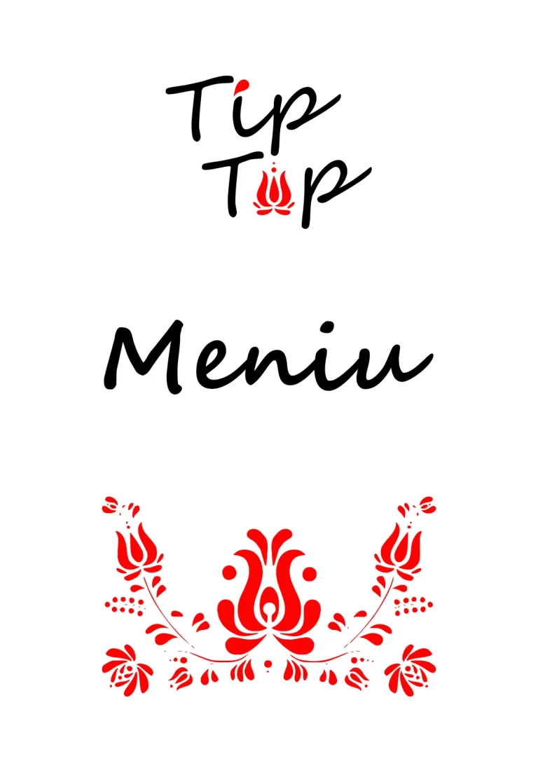 Meniul restaurantului Tip Top, pagina 1
