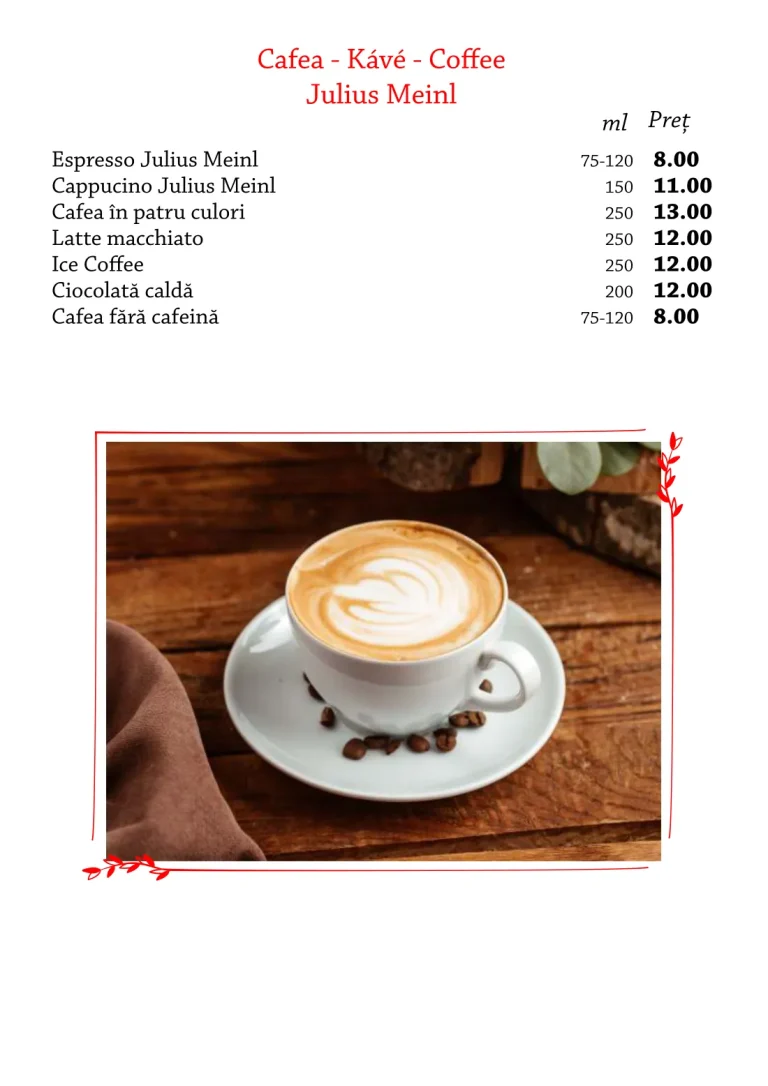 Meniul restaurantului Tip Top, pagina 25